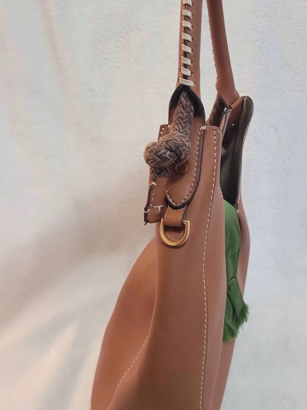 Tory Burch 2019 Runway Sample Hobo - Frayed Silk & Rope